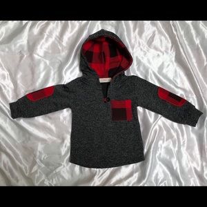 Sweatshirt Hoodie W/Plaid